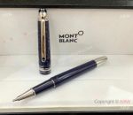 Copy Mont Blanc Around the World in 80 days Rollerball pen 145 Midsize Blue Barrel